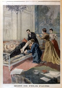 Félix Faures död i salongerna på Elysée - i "" Le Petite Journal"" av 1899-02-26 av Unknown artist