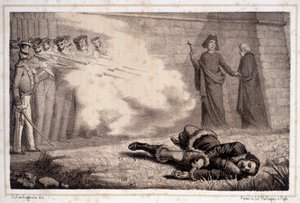 Murats död (1767 - 1815) - i "" Italiens historia "" av Unknown artist