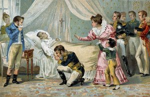 Napoleon I:s (1769-1821) död i St. Helena den 5 maj 1821. av Unknown artist