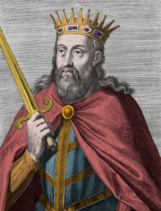 Denis av Portugal (bondekungen) - Denis I av Portugal (1261-1325) (bonden - kungstrubaduren - fäderneslandets fader - liberalen) Gravyr av Unknown artist