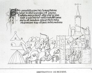 Förstörelse av Béziers av Unknown artist