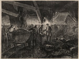Katastrof av gruvorna i Bessège - MINES DE COAL DE LALLE - Översvämningar av Unknown artist