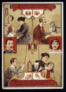 Dr. Dumonts antiseptiska och bedövande gurgla - Reklam, sent 1800-tal av Unknown artist