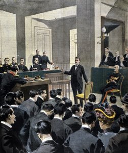 Fallet Dreyfus: överstelöjtnant Georges Picquarts (1854-1914) vittnesmål vid rättegången mot författaren Emile Zola (efter brevet J