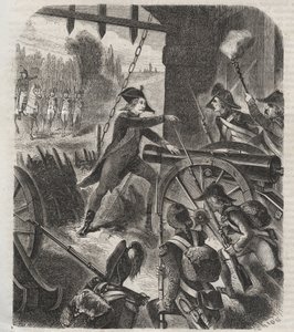 ENGELSK REVOLUTION. Desilles heroiska handling - Franska revolutionen: fallet med Nancy. Den 31 augusti 1790 inledde Marquis de Bouille (Francois Claude Amour du Chariol, Marquis de Bouille) (1739-1800) ett förtryck mot soldaterna från garnisonen i Na av Unknown artist
