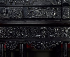 Ebene övning. Horatius Cocles, romerska hjältar, försvarar Subliciusbron i Rom mot attacken från etruskerna i Porsenna 507 f.Kr. Detalj. Omkring 1645 Paris. Louvren av Unknown artist