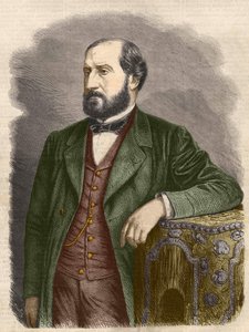 Emile Augier, fransk dramatiker (1820 - 1889). av Unknown artist