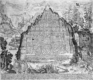 Gravyr av "Amphitheater of Eternal Visdom". (Amphitheatre of eternal visdom) [Hamburg: s.n. av Unknown artist