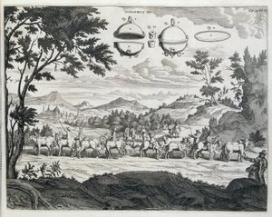Experiment med Otto von Guericke (Otto de Guericke av Unknown artist