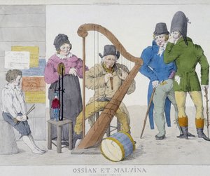 Familj av resande musiker på 1800-talet av Unknown artist