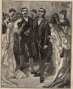 Berömda diamanter: Bankir Vanlerberghe visar en falsk regent i början av 1800-talet. Gravyr från 1885 i "" Les arts et metiers illustres"" av Adolphe BITARD. av Unknown artist