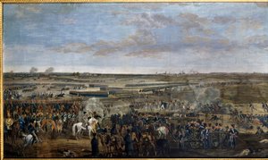 Första imperiet: Kejsar Napoleon I (1769-1821) (på den vita hästen) i slaget vid Leipzig (Nationernas slag), 16-19 oktober av Unknown artist