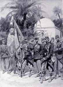 Främlingslegionssoldater i uniform. 1878. av Unknown artist