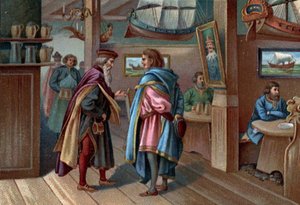 Tidigare köpcentrum: Lubecks navigatörskammare på 1600-talet av Unknown artist