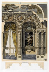 Foajé de la Danse på Opera Garnier - kromolitografi, sent 1800-tal av Unknown artist