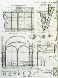 Ram av galleriet på första våningen i Eiffeltornet - industriell design av Unknown artist