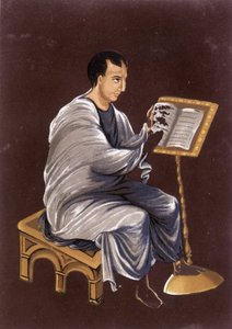 Frankrike på 800-talet: Läsa evangeliet. av Unknown artist