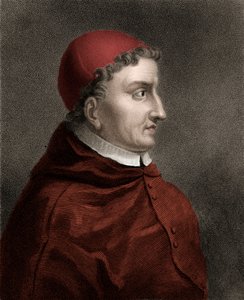 Francisco Jimenez de Cisneros (Gonzalo Jimenez de Cisneros) (1436-1517) kardinal, religiös reformator och spansk statsman - Gravyr från 1800-talet av Unknown artist