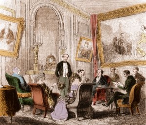 Francois Rene de Chateaubriand (1768-1848), fransk författare och politiker, läser "Memoires d