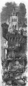 Francois de Guise (1519-1563), utsedd till guvernör i Metz av kung Henrik II av Frankrike, tvingade Karl V, kejsare av det heliga germanska riket att höja belägringen av Metz 1552. Gravyr från 1800-talet. av Unknown artist
