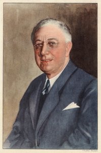 Franklin D Roosevelt (illustration) av Unknown artist