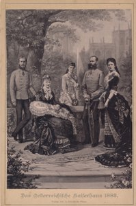 Franz Joseph I och Elisabeth av Österrike och deras kejserliga familj av Unknown artist