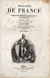 Frontispice av ""History of France"" av Anquetil. 1838. av Unknown artist