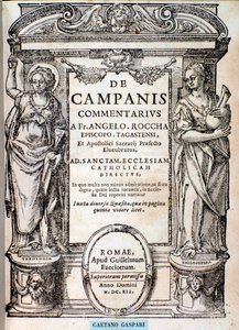 Frontispice från De campanis av Rocca av Unknown artist