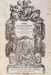 Frontispice från Dialogue of ancient and modern music av Vincenzo Galilei av Unknown artist