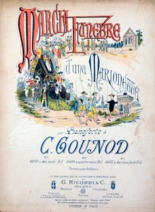 Frontispice av Funeral March of a Puppet av Charles Gounod av Unknown artist