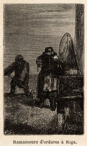 Sophlockare i Riga. Ritning av Henriet, för att illustrera hans resa till de ryska baltiska provinserna 1851-54. Gravyr i "" Le tour du monde"", redigerad av Edouard Charton av Unknown artist