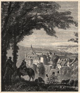 Gargilesse-Dampierre (Gargilesse Dampierre) - Indre - Frankrike - gravyr i "" PATRIE" - PECTURESSE BESKRIVNING AV FRANKRIKE I 6 VOLYER AV LUCIEN HUARD - slutet av 1800-talet av Unknown artist