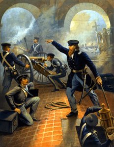 General Grant (1822 - 1885) under kapitulationen av Mexico City (Mexikokriget: 1845 - 1848) - gravyr mellan 1860-1870. av Unknown artist