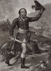 General Thomas-Alexandre Dumas i den franska republikanska arméns officersuniform -Alexandre Davy de la Pailleterie sa Dumas (1762-1806) Fransk officer far till den franske författaren Alexandre Dumas Far - generalen Thomas Alexandre Davy de la Pailleterie av Unknown artist