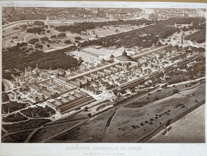 Översikt över världsutställningen 1873 i Wien. av Unknown artist