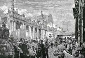 Tyska riket eller andra riket (1871-1918): Socialistisk demonstration på torget i Berlin, 25 februari av Unknown artist