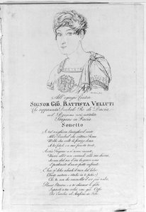 Giovanni Battista Velluti (1781-1861), sista kastratopera. av Unknown artist
