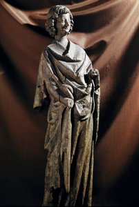 Gotisk konst: "" Ängel"" Träskulptur. 1200-talet Dim. 72 cm Paris, Louvren av Unknown artist