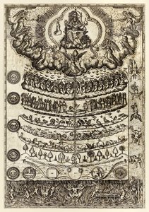 Great Chain of Being" från "Christian Rhetorica för användning av predikningar och böner..." av Diego Valadés av Unknown artist