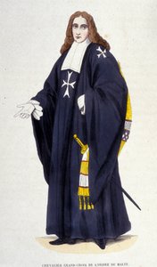 Stor riddare - kors av Maltas orden gravyr 1800-talet av Unknown artist