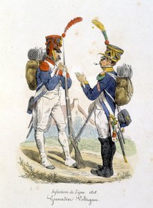 Grenadier och voltiger av linjeinfanteriet av Unknown artist