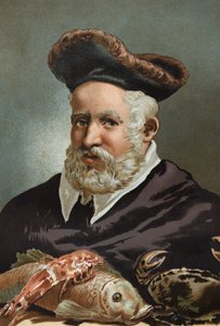 Guillaume Rondelet naturforskare och fransk medicin. 1507-1566.efter Science and its Men av Louis Figuier. Barcelona 1881 av Unknown artist