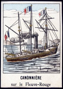 Vapenbåt på Red River, sent 1800-tal av Unknown artist