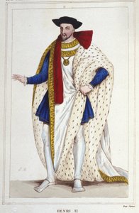 Henrik II, kung av Frankrike (1519 - 1559) gravyr från 1830 av Unknown artist