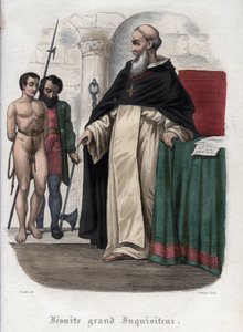 Kättersk fånge och jesuit storinkvisitor vid tiden för påven Clement VIII:s regeringstid (1592-1605). Gravyr från 1842 i "Histoire des popes"" av Maurice Lachatre. Privat samling. av Unknown artist