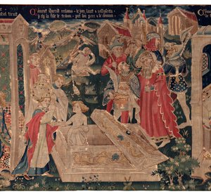 Historia om Saint Piat och Saint Eleuthère, scen 12: Uppståndelsen av tribunens dotter av Unknown artist