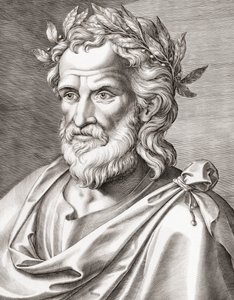 Homer. Porträtt. av Unknown artist