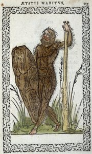 Homme sauvage - i "" Habits et effigies"" av Jean Sluperius av Unknown artist