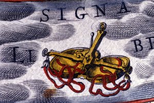 Horoskop: zodiakens tecken, Vågen. 1500-talsgravyr. av Unknown artist