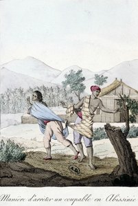 Hur man arresterar en gärningsman i Abessinien (Abissinia) - gravyr av Unknown artist